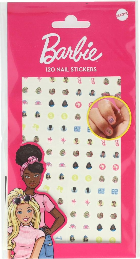 Kreative Bastelgruppe Nagelsticker Barbie, 120 Stk.