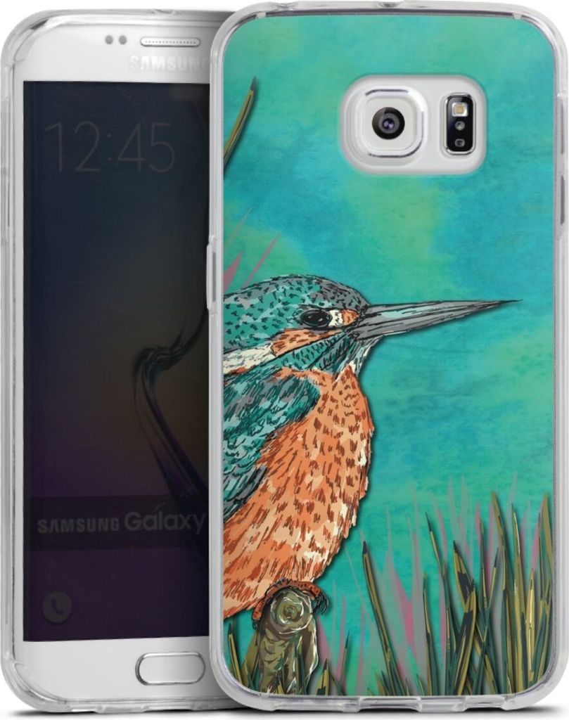 DeinDesign Handyhülle für Samsung Galaxy S6 Edge Silikon Hülle Case Smartphone Schutzhülle Malerei Tiere Vogel