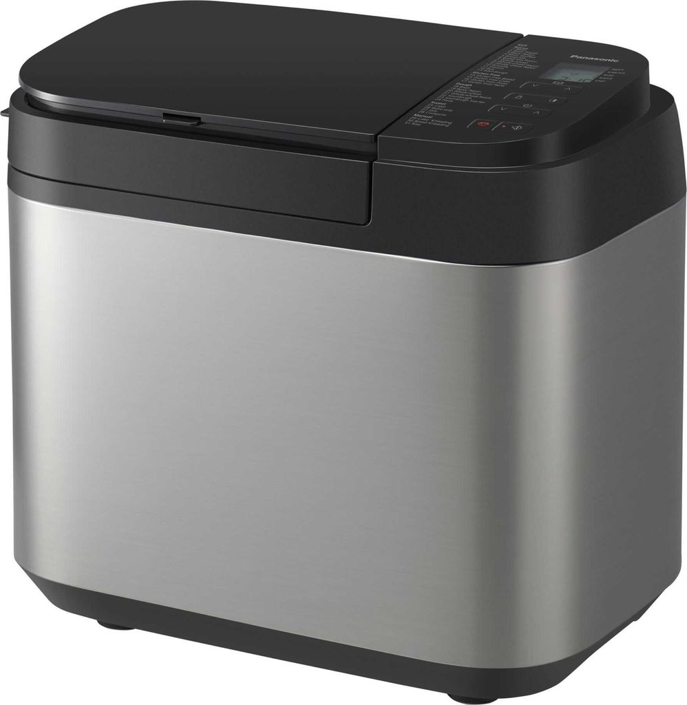 A front-side view of a Panasonic bread maker.