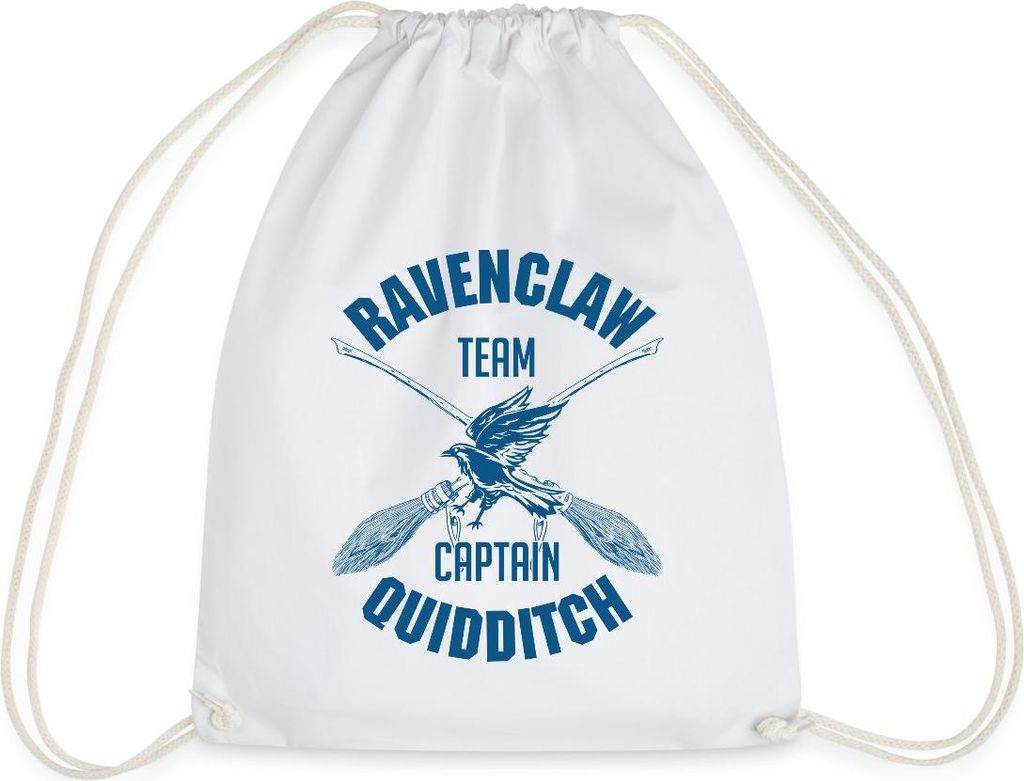 Spreadshirt Harry Potter Ravenclaw Team Captain Quidditch Turnbeutel, One size, Weiß