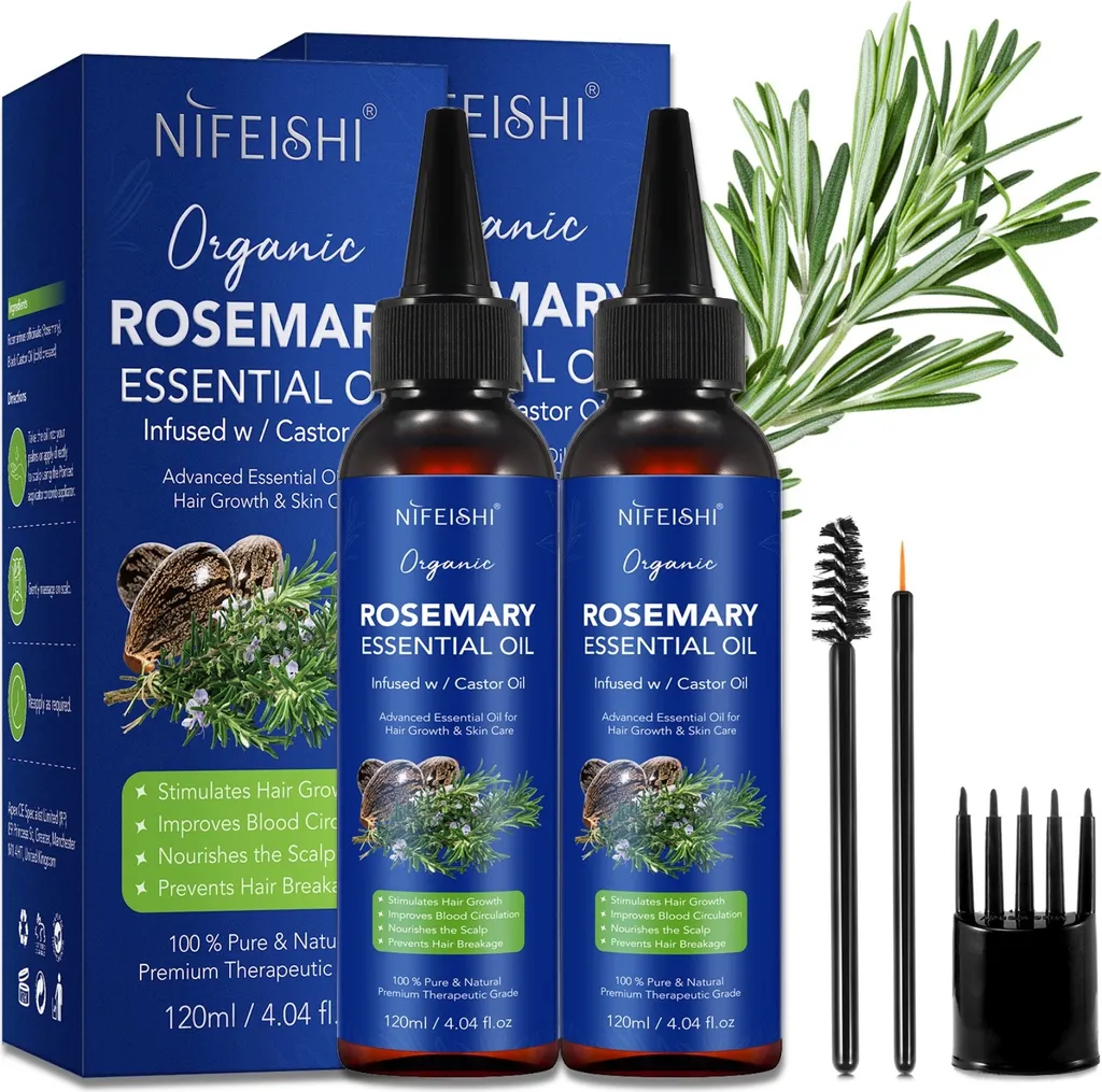 Trattamento Premium Crescita Capelli: Duo Olio Rosmarino e Ricino