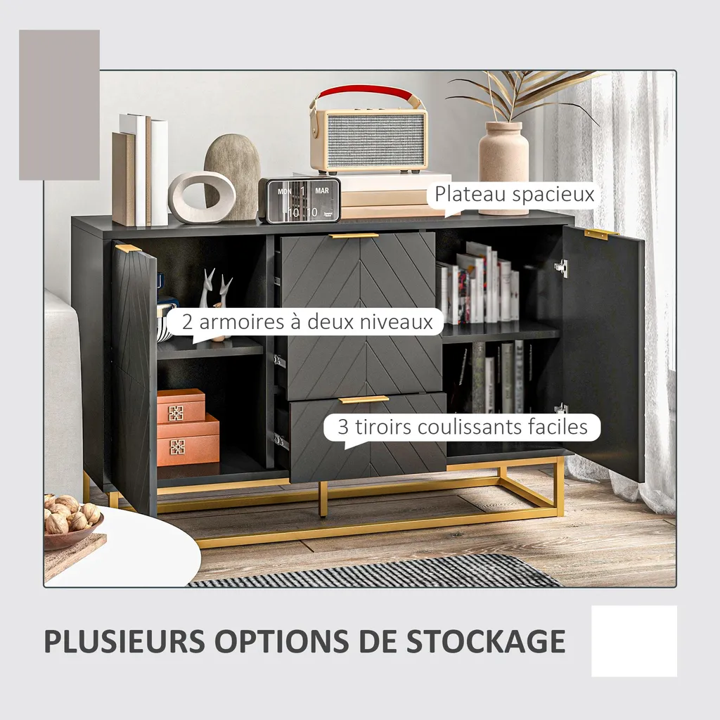 Buffet de Rangement Gain de Place - Solution Design pour Petits Espaces