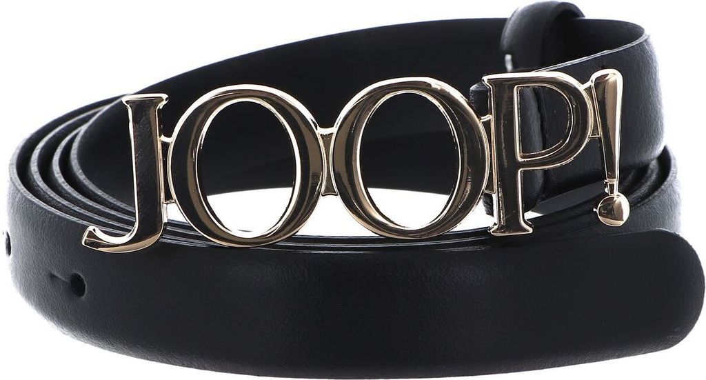 Joop! Damen Ledergürtel 2,0 cm Belt NOS Leder dünner Gürtel schwarz 8349/001, Länge:85 cm
