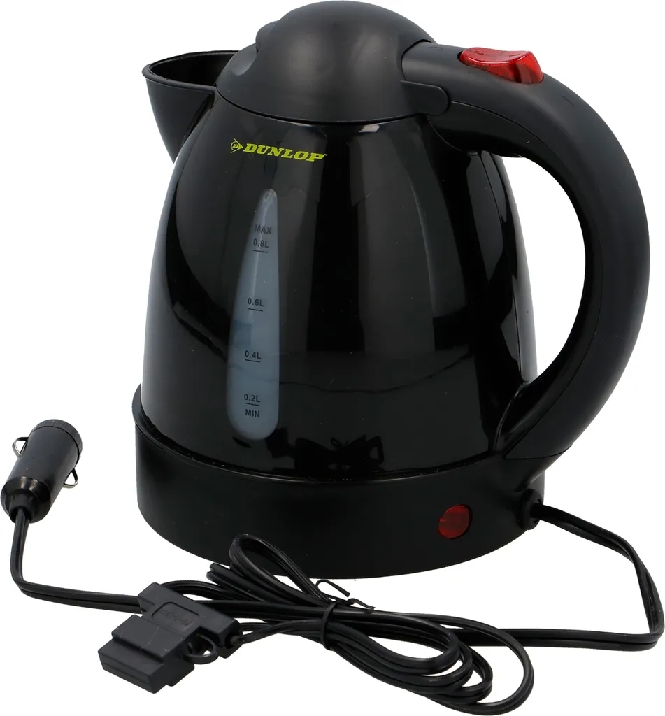 Dunlop Bollitore 24V Camion 0.8L - Caffè Caldo in Cabina - Nero
