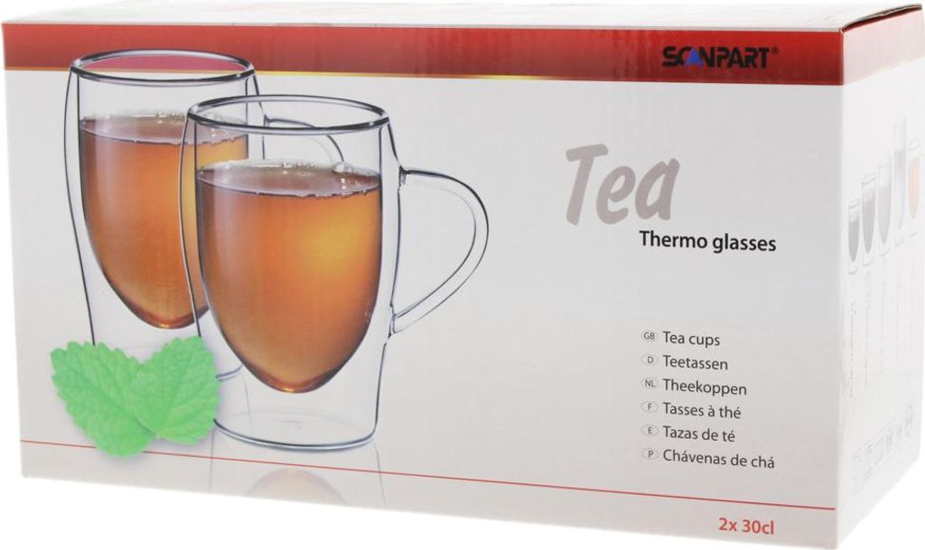Scanpart Scanpart doppelwandige Teegläser 300 ml - Tee - Teeglas doppelwandig - 2 Stück