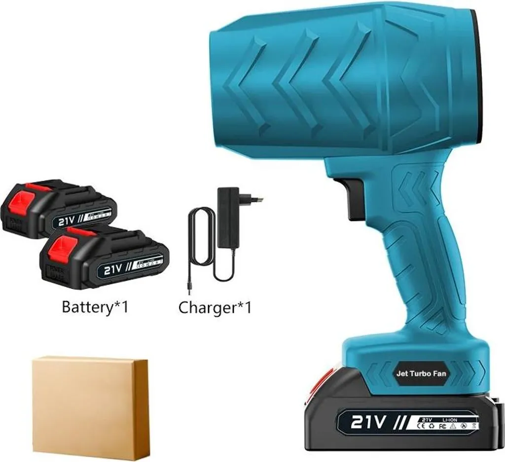 Souffleur sans fil 36000 tr/min puissant - 380W 21V avec 2 batteries