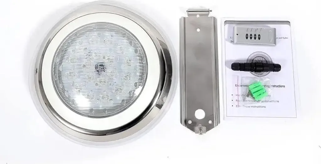 Lampe piscine LED submersible 54W pour éclairage nocturne blanc 12V