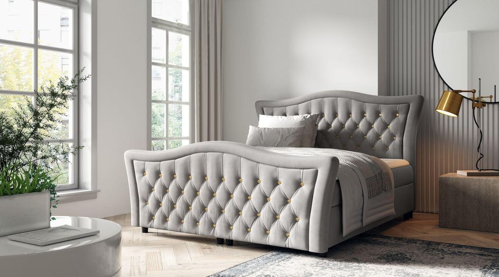 Doppelbett 140x200 IVELINA - Esche + GRATIS Matratzenauflage