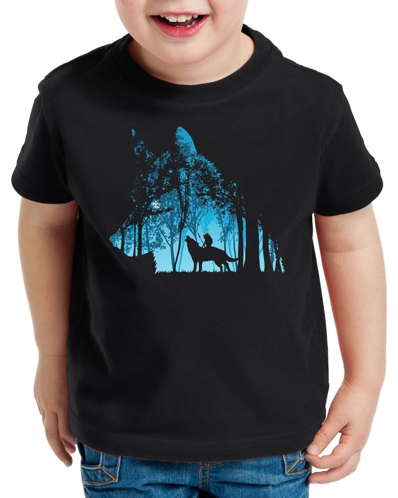 style3 Wolf Princess T-Shirt für Kinder
