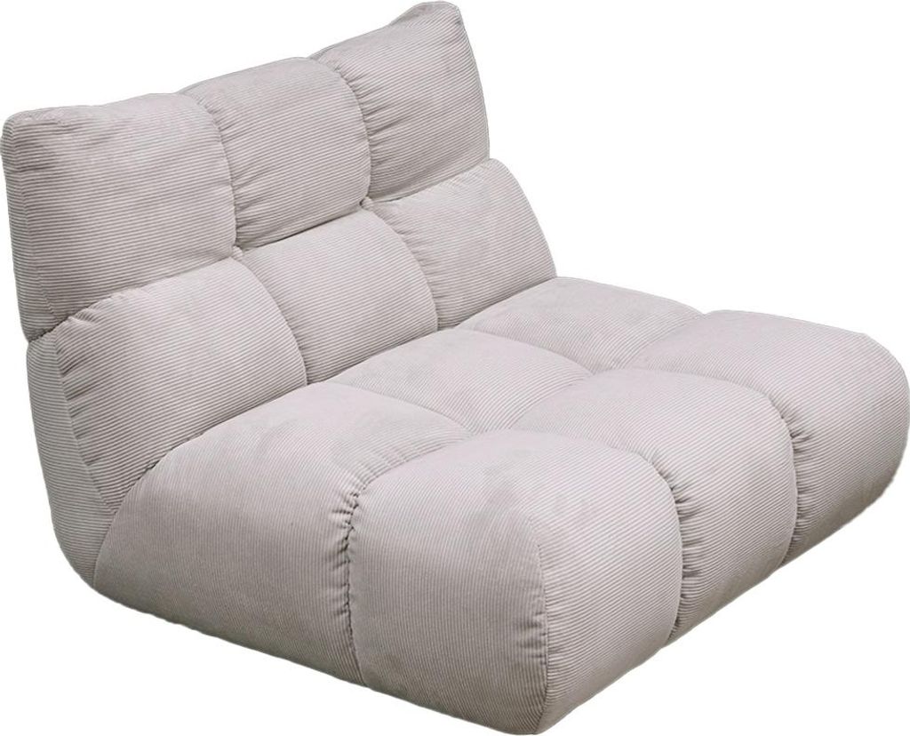KAWOLA Sessel VIVIEN Drehsessel Feincord silber