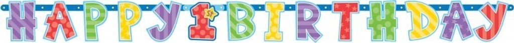Happy Birthday Girlande 1. Geburtstag Junge
