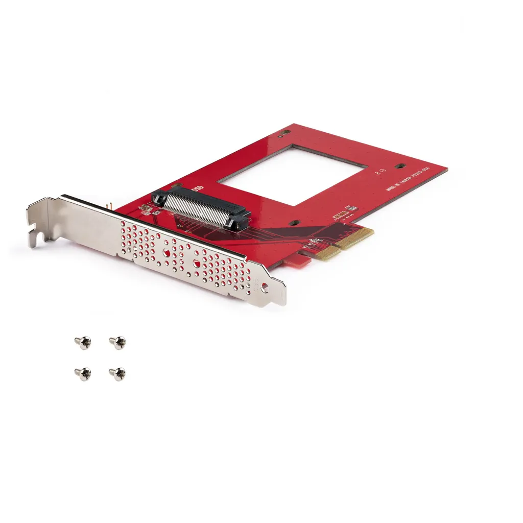 StarTech.com Scheda adattatore da U.3 a PCIe, adattatore PCIe 4.0 x4 per SSD U.3 NVMe da 2,5", scheda aggiuntiva PCI Express SFF-TA-1001 per desktop/server, conforme a TAA - Indipendente dal Sistema Operativo - 7