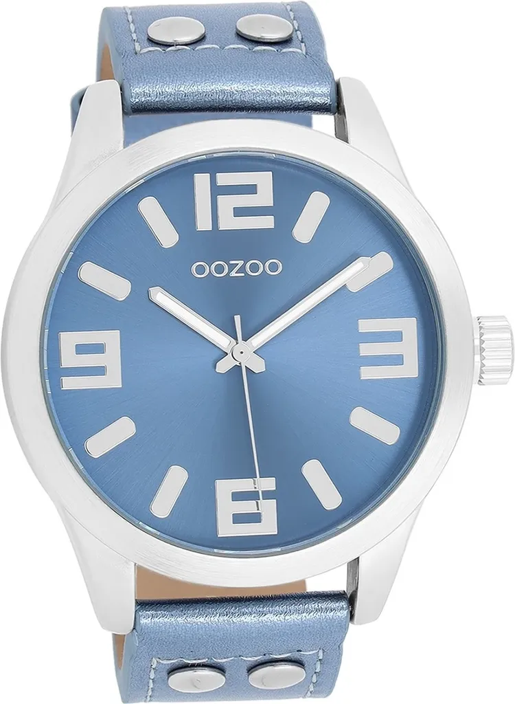 Oozoo orologio da donna in pelle orologio analogico al quarzo bracciale blu Timepieces D2UOC1079A