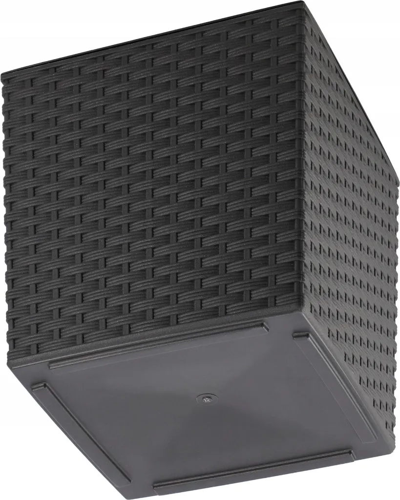 Cache-pot graphite 30cm résistant avec insert de plantation intégré - 9