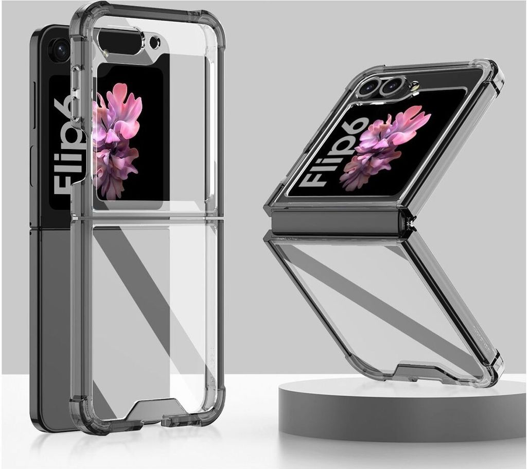 Mobigear Crystal Samsung Galaxy Z Flip 7 FE Hülle Hardcase Backcover - Schwarz