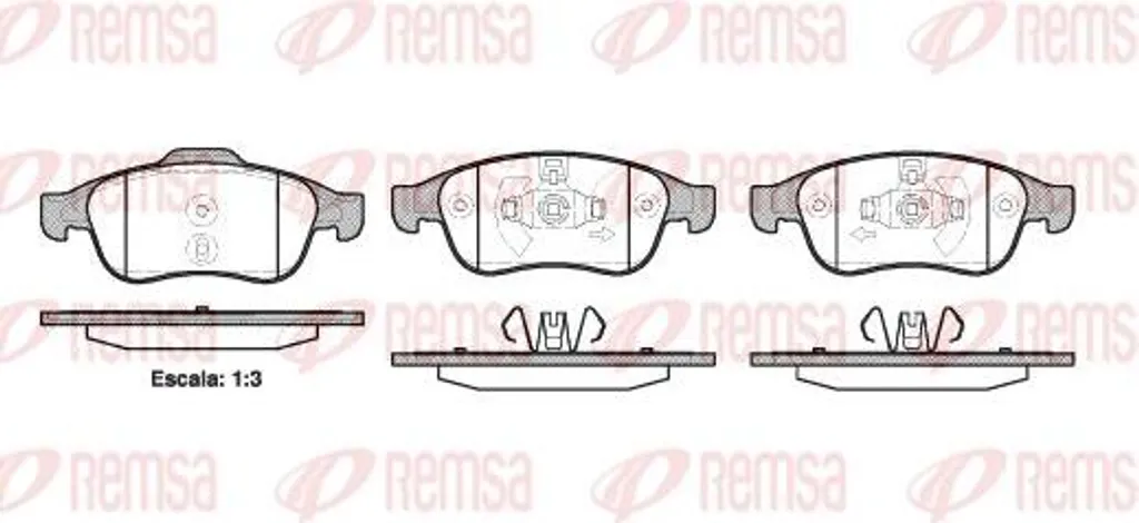 Plaquettes de Frein REMSA 1248.10 pour Dacia Dokker et Renault Captur