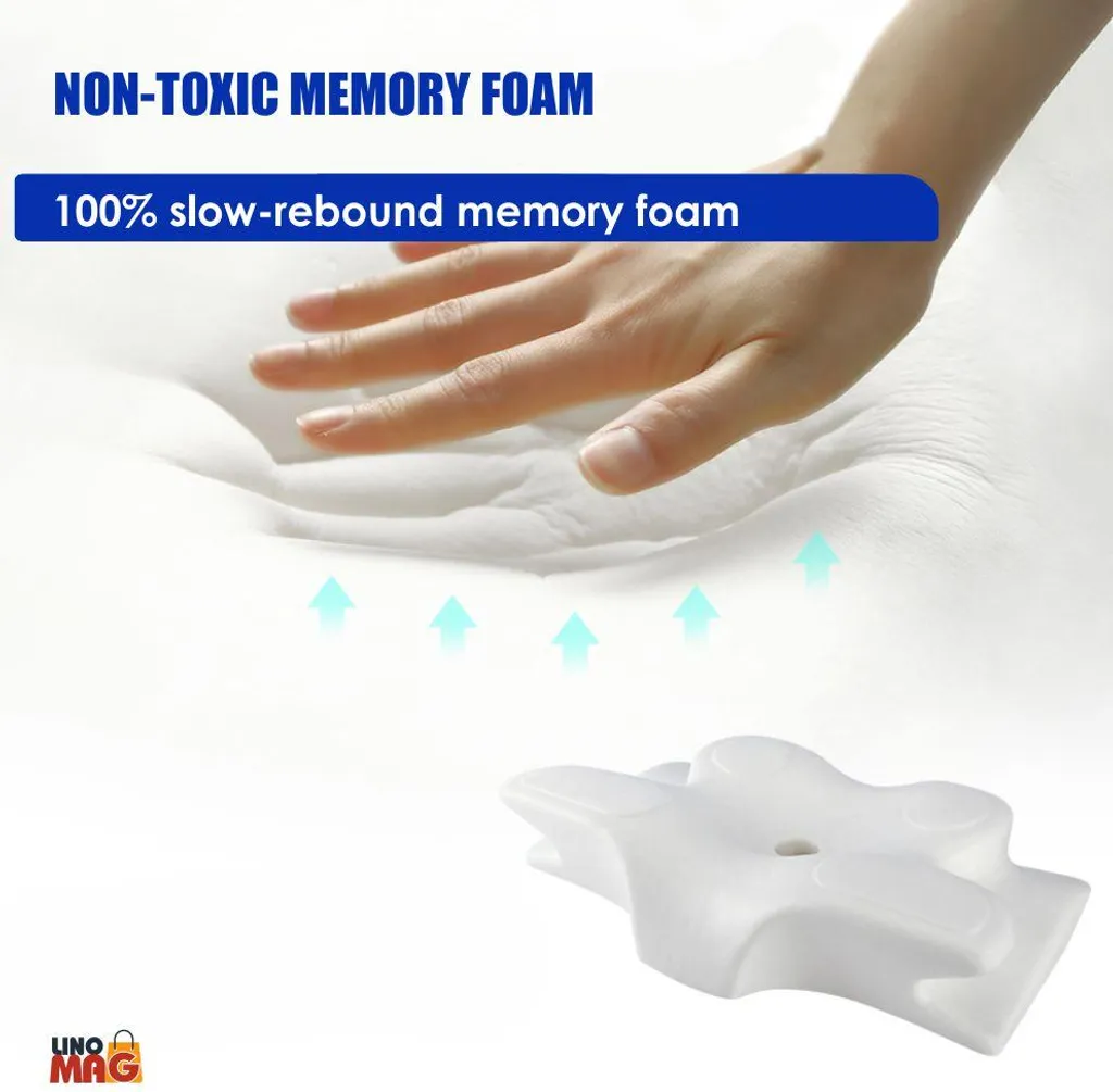 Coussin ergonomique cervical Linomag® mémoire de forme et housse lavable