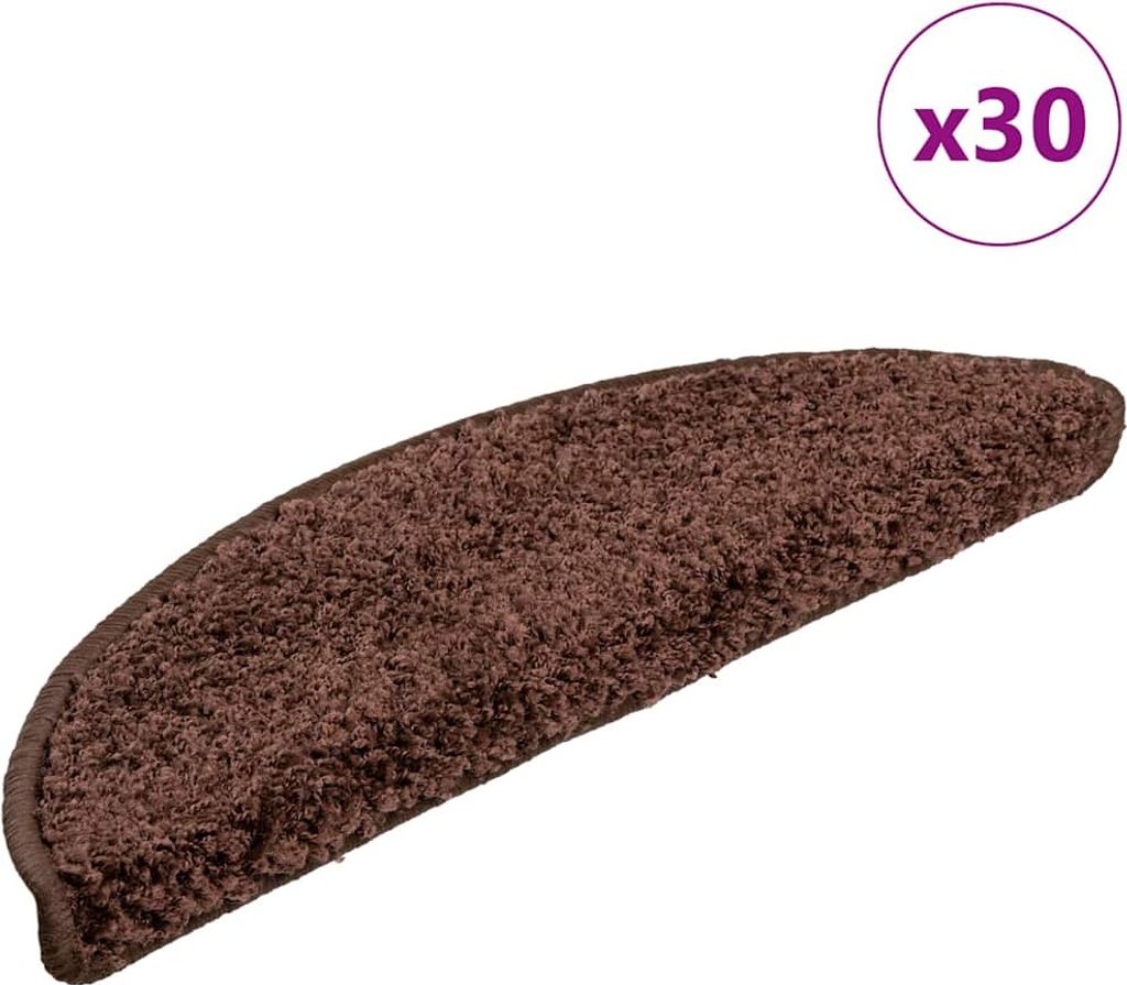 Stufenmatten 30 Stk. 56x17x3 cm Braun Halbrund
