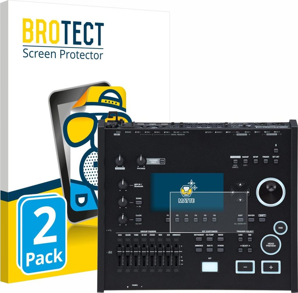 2x BROTECT Schutzfolie für Roland V71 Displayschutz Displayschutzfolie Folie Matt Entspiegelungsfolie