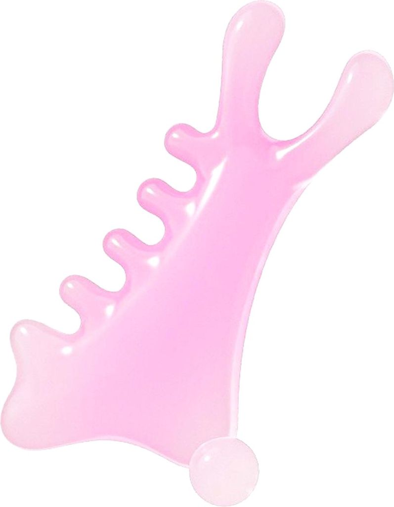 1/2 Stück Meridian-Massagekamm, Mehrzweck-Massagekamm für Gesicht und Kopfhaut, tragbarer Handkörper-Kopfkratzer-Massagegerät, Guasha-Wäscher-...