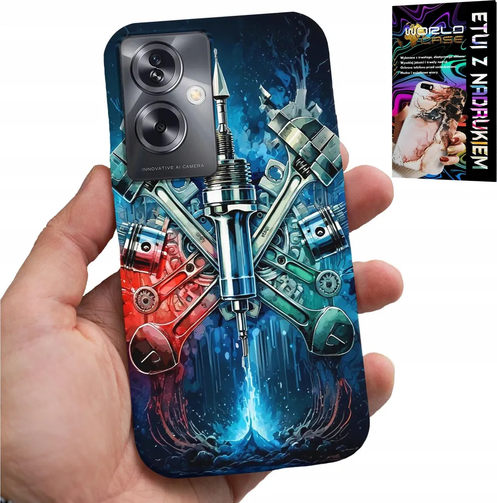 Custodia per Oppo A79 5G - Coperchio parti meccaniche del motore + foglio di alluminio