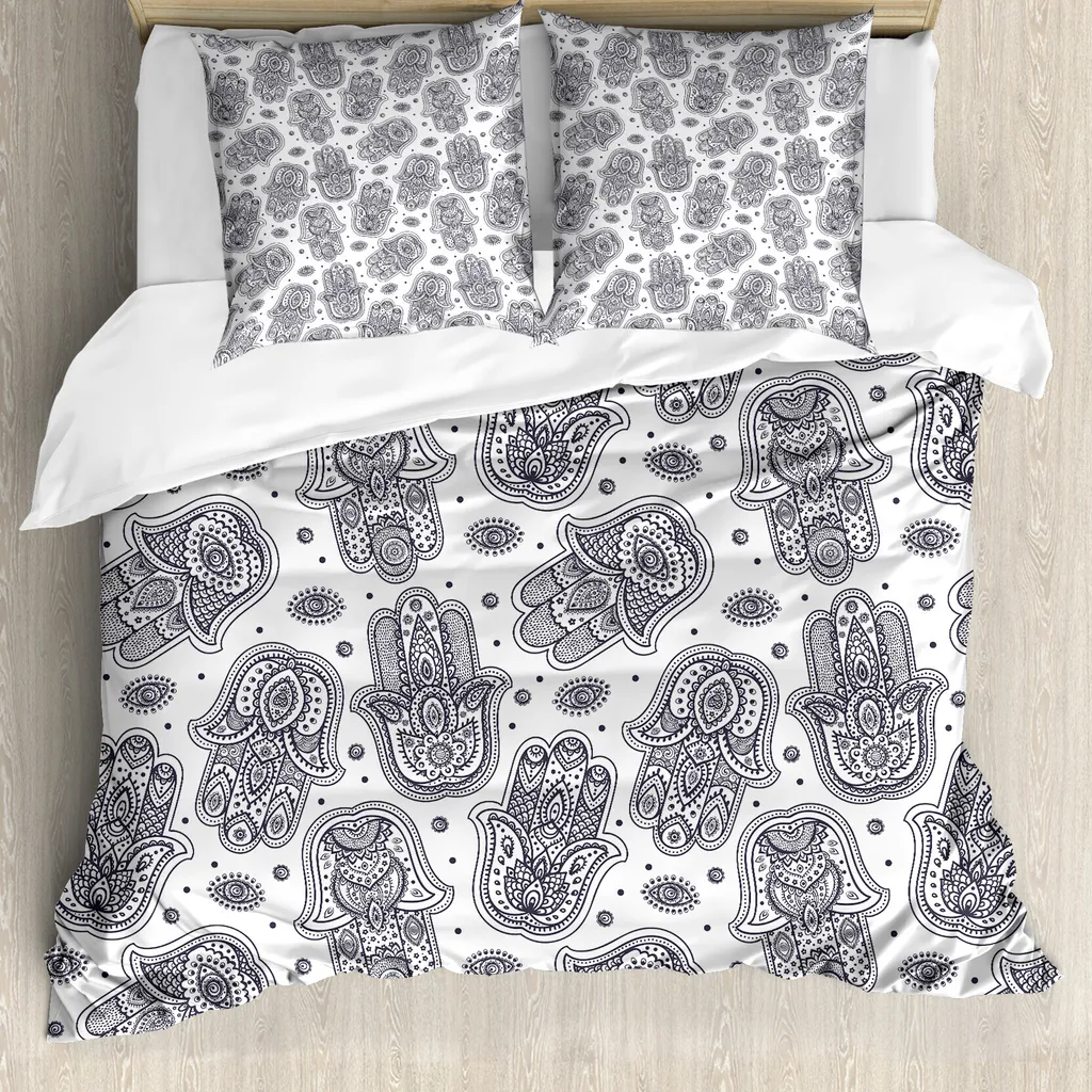 Copripiumino Antiacaro Hamsa ABAKUHAUS 155x220 - Protezione Totale