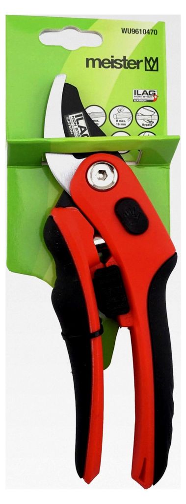 Gartenschere mit Bypass-Klinge und Ilaflon-Beschichtung - Verstellbarer Griff - Für Frisch- und Trockenholz - Präzise Schnitte