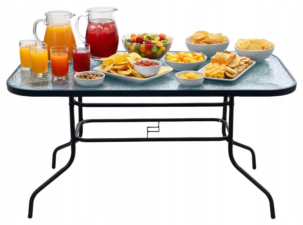 Ekspand | Gartentisch - 120x70 cm - Stabil - Schwarz - Rechteckig