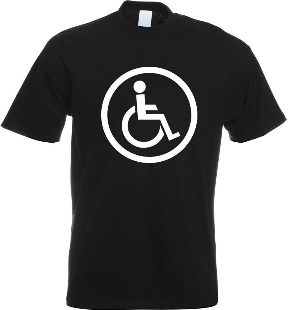 Kiwistar - T-Shirt - schwarz - Rollstuhlfahrer Design 2 Motiv Bedruckt Funshirt Design Print - mit Motiv Bedruckt - Funshirt Design - Sport - Freiz...