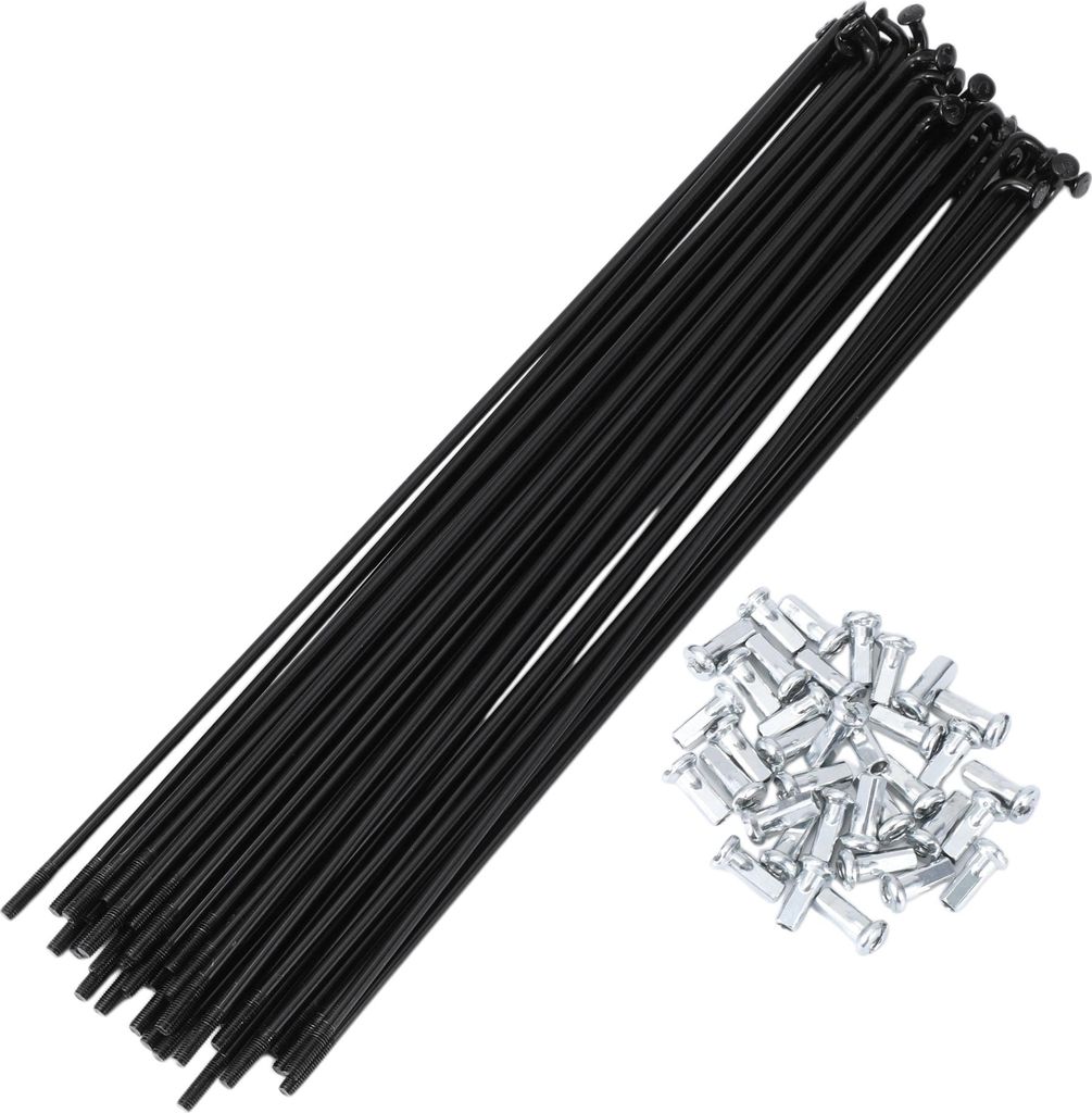 36 Set 12G Fahrradspeichen 197mm Fahrradradspeichen 45 Stahl Schwarz