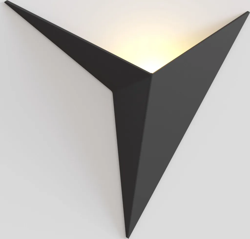 Applique LED noire Maytoni Trame 3000K : solution éclairage gain de place - 3
