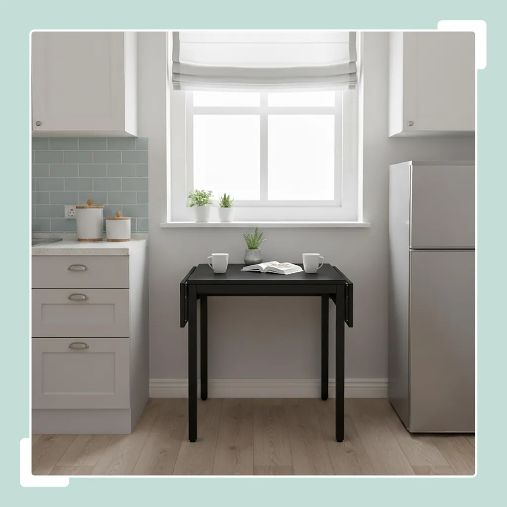 Table de cuisine escamotable Relaxdays modulable pour petit espace - 2