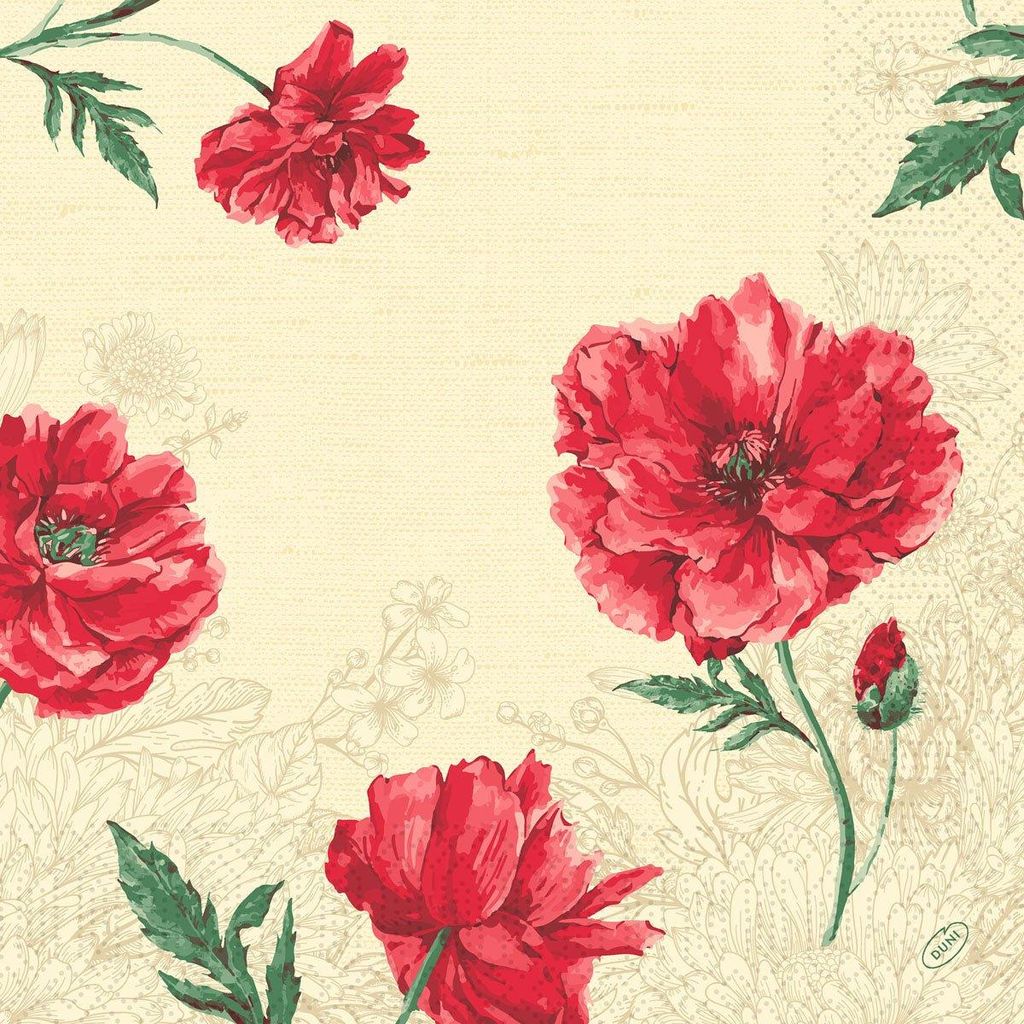 4x Zelltuchservietten 40 x 40 cm 3-lagig 1/4 Falz Monique | Packung (250 Stück)