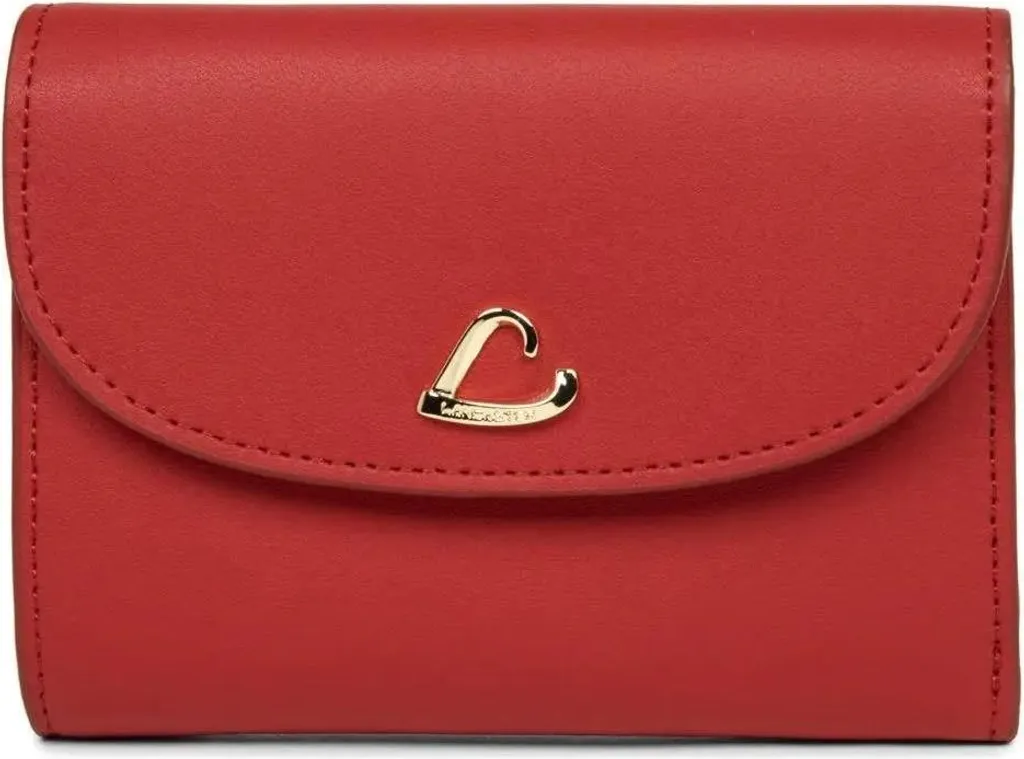 Petit Portefeuille Femme en Cuir Rouge Lancaster City Philos Compact