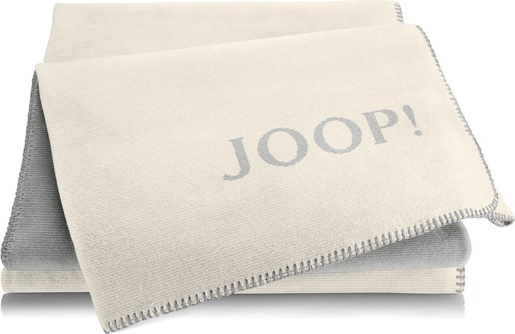 Joop! Wohndecke Kuscheldecke 150x200 cm Melange Doubleface natur silber 706232