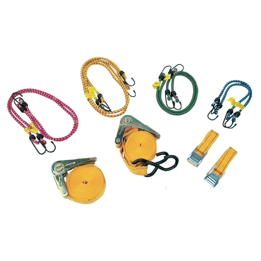 Set de 13 fixations Mannesmann 00500 : sangles résistantes et élastiques
