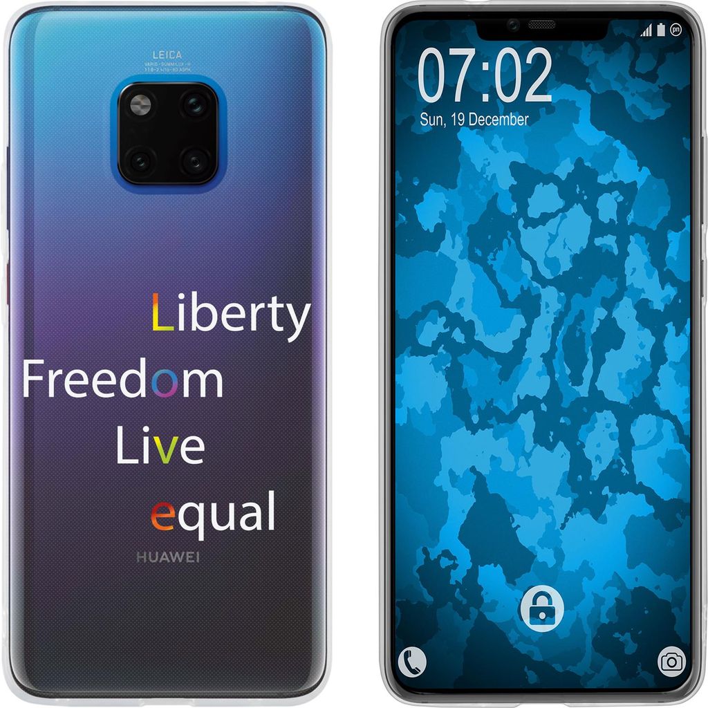 PhoneNatic Case kompatibel mit Huawei Mate 20 Pro Silikon-Hülle pride Wörter M2