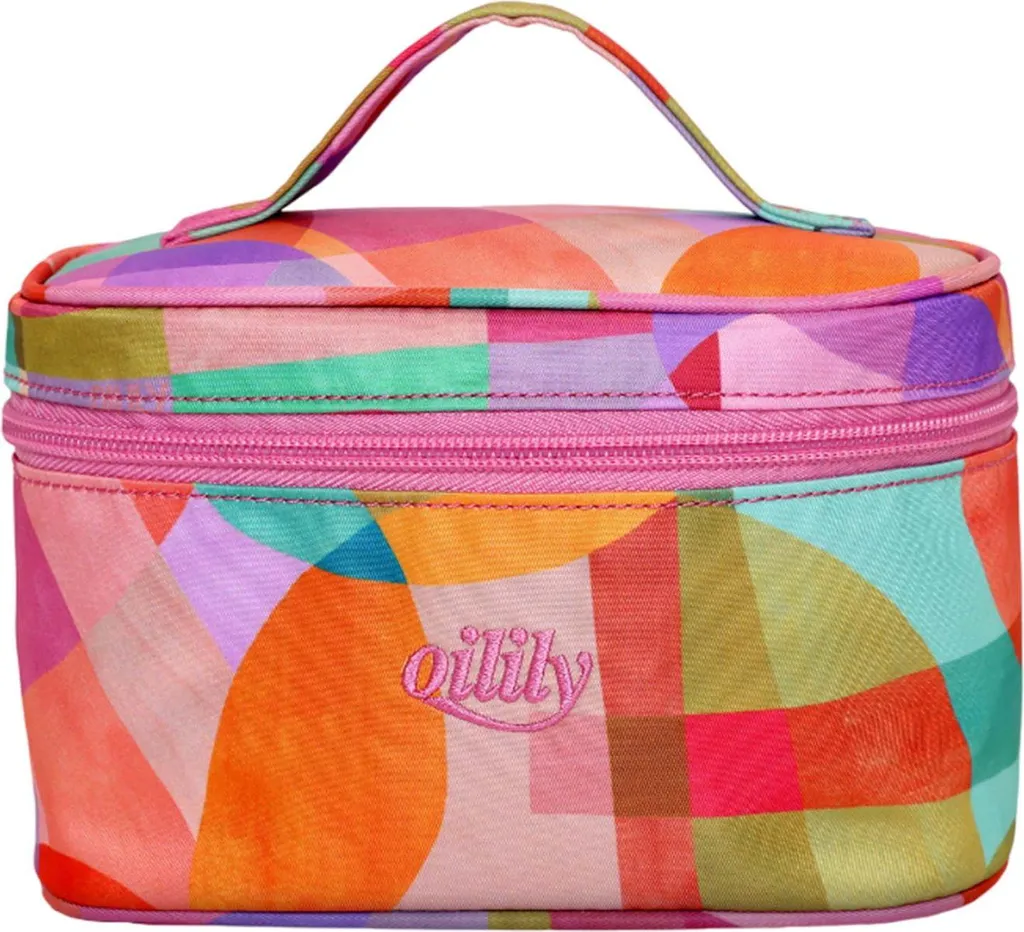 Beauty Case Oilily Cila Prism Pink: Borsa Trucco Fashion 18x12x11cm