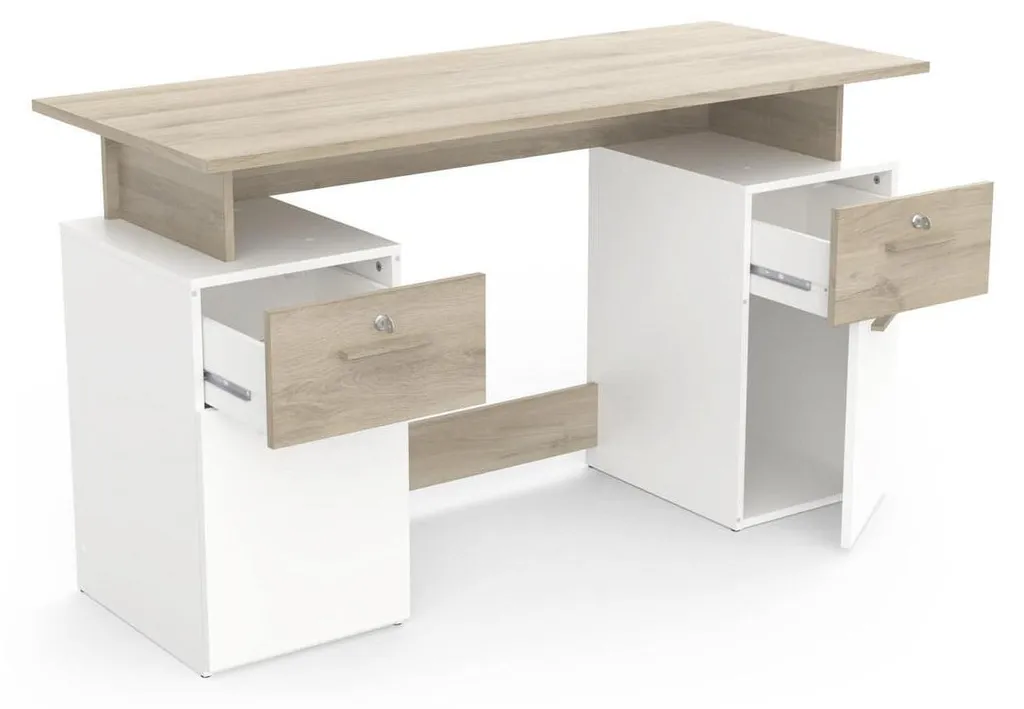 Bureau Double Caisson Platon : Solution Rangement pour Bureau Ordonné - 3