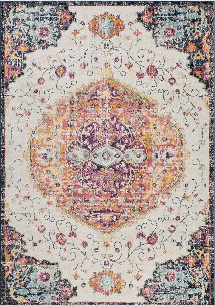 Tapis Vintage LYN3 MED Clair - Solution Déco pour Pièces Sombres