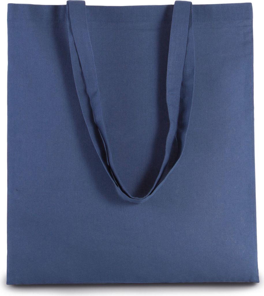 Kimood Shopper Bag Einkaufstasche Basic Tragetasche Baumwolle Beutel, Größe:U, Farbe:Iris Blue