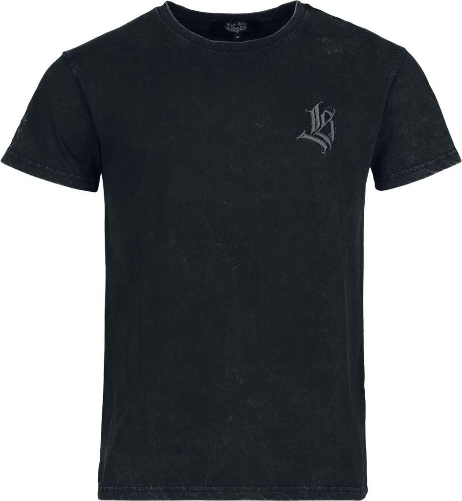 Rock Rebel by EMP Herren graues T-Shirt mit Acid-Wash L