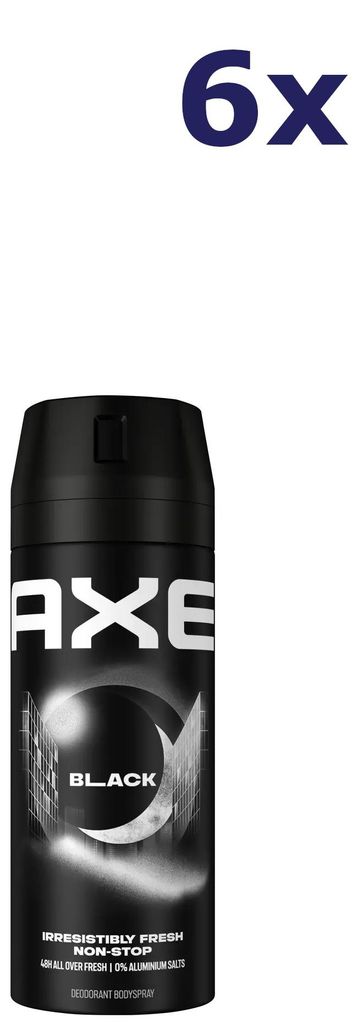 6x Axe Deodorant Bodyspray Black 150 ml Produktbild 