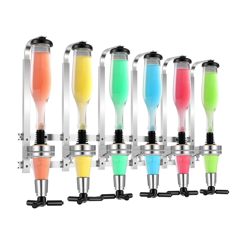 6 Flaschen Alkohol Dosierer Wandmontage 30ml Wand-Flaschenhalter Wand-Getränkeportionierer Getränkespender