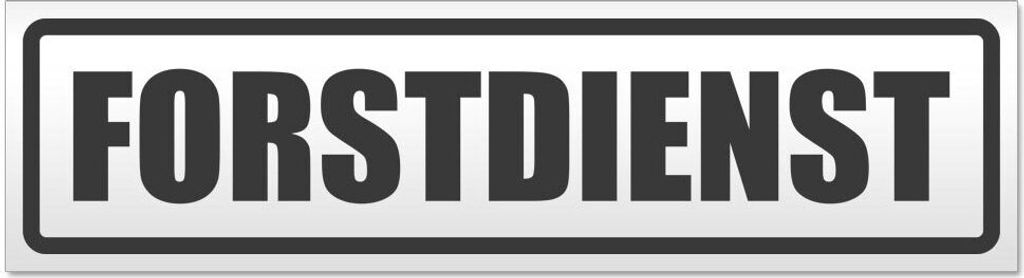 Kiwistar - Autoaufkleber - Dunkelgrau - 30 x 8 cm - Forstdienst - Hinweis Aufkleber Sticker für Auto, Kfz, Fahrrad, PKW, LKW