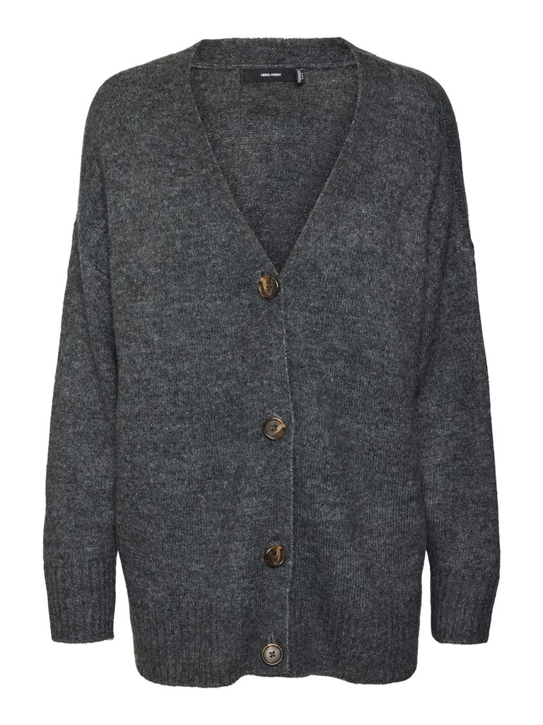 Jack&Jones VMLEFILE LS OVERSIZE BOXY CARDIGAN Medium Grey Melange XS