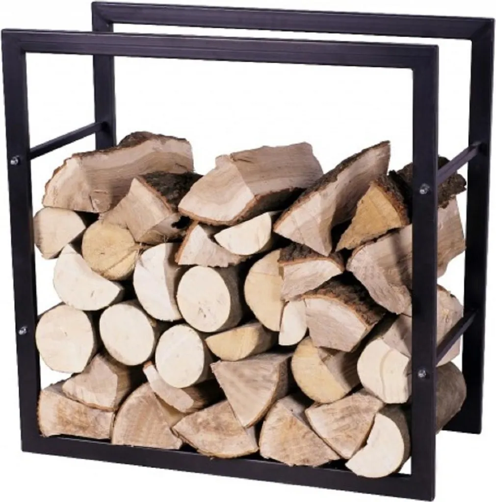 Markone BRENNHOLZREGAL R123 80x20x80 cm - Portalegna in Acciaio Moderno - 1