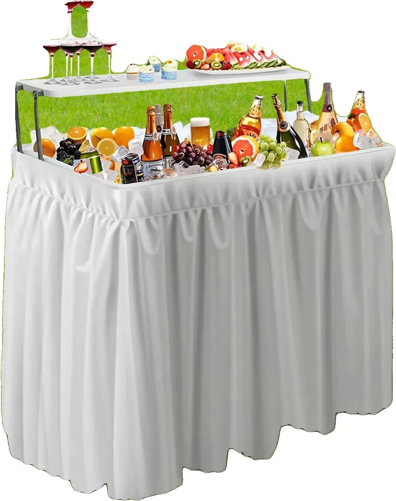Table pliante extérieur blanche ultra robuste avec plateau en résine