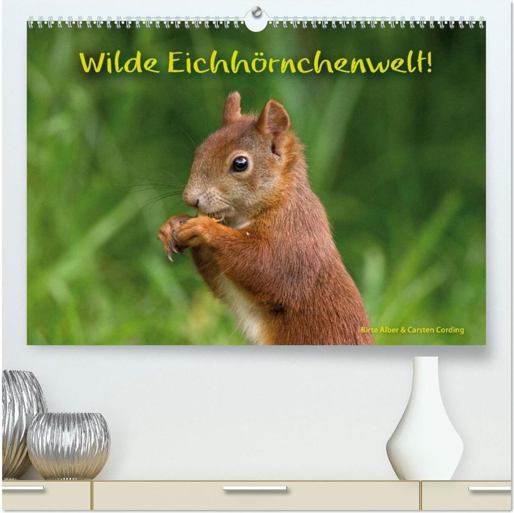 Wilde Eichhörnchenwelt! (hochwertiger Premium Wandkalender 2026 DIN A2 quer), Kunstdruck in Hochglanz