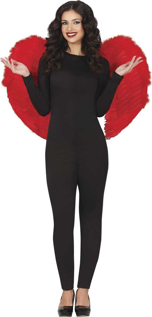 Fiestas Guirca - Flügel für Herren/Damen Uni, Feder FG1300 (Einheitsgröße) (Rot)